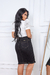 Saia Jeans Preta - Ana Parentes Moda Feminina