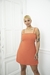 VESTIDO CREPE ANUDADO EN ESPALDA NARANJA - KalaBaza