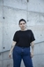 REMERON CON ARANDELAS EN HOMBRO NEGRO - comprar online