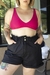 SHORT MOM CON FRUNCE EN CINTURA NEGRO - comprar online