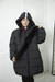 MAXI CAMPERON PUFFER CON PIEL NEGRO - KalaBaza