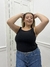 MUSCULOSA CREPE CON VOLADITOS NEGRA