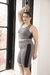 TOP CON TIRA JASPEADO GRIS