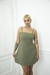 VESTIDO CREPE ANUDADO EN ESPALDA MILITAR - KalaBaza