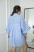 MAXI CAMISA RAYADA CELESTE en internet
