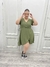 VESTIDO CRUZADO CREPE MILITAR