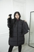 MAXI CAMPERON PUFFER CON PIEL NEGRO en internet