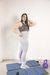 CALZA ALGODÓN Y LYCRA CINTURA ALTA GRIS - comprar online