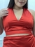 TOP CRUZADO SATEN ROJO - comprar online