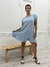 VESTIDO LINO CON VOLADO CELESTE