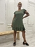 VESTIDO LINO CON VOLADO MILITAR