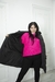 MAXI CAMPERON PUFFER CON PIEL NEGRO