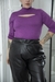 BODY RECORTE Y FRUNCE VIOLETA - comprar online