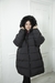 MAXI CAMPERON PUFFER CON PIEL NEGRO - comprar online