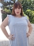 VESTIDO ALGODON CON VOLADOS EN MANGA GRIS - comprar online