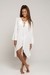 Tunica chic roupas lisas branco