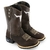 Bota Texana Infantil Couro Legítimo com Ziper Sola de Borracha Bico Quadrado Bordado Cara de Boi - comprar online
