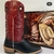 Bota Texana Masculina em Couro Salto Carrapeta Bico Quadrado Bordado Tribal na internet