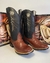 Bota Texana Masculina em Couro Bovino Tribal Estilizada em Avestruz