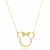 Colar Personalizado Mickey E Minnie Vazado Folheado Em Ouro 18k