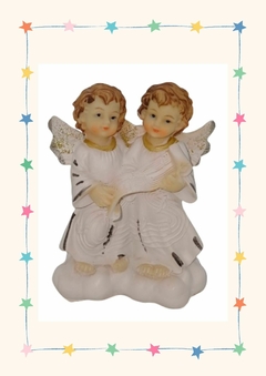 PAREJA DE ANGELES BLANCOS 10CM PRECIO X UNIDAD