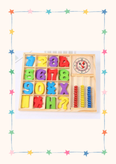 JUEGO NUMEROS Y LETRAS MADERA