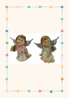 ANGEL SENTADO PASTEL 9CM