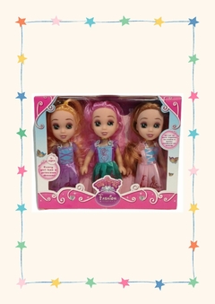 SET DE 3 MUÑECA PRINCESAS - comprar online