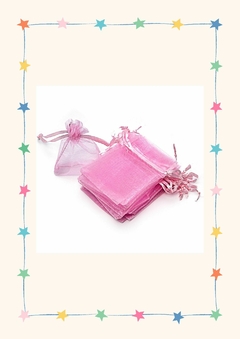 Pack x 12 bolsas de organza chica 7cm x 9cm en internet