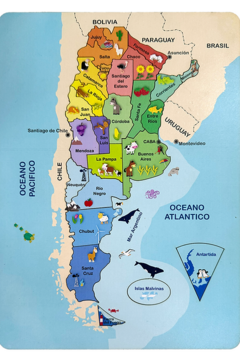 ENCASTRE MAPA PROVINCIAS ARGENTINA - comprar online