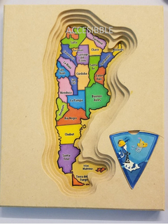MAPA ARGENTNA 5 CAPAS MADERA - tienda online