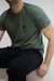 Camiseta Minimalista 2ag Verde, bordada em preto