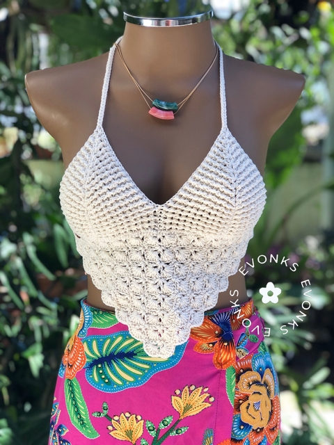 CROPPED CROCHÊ LARY