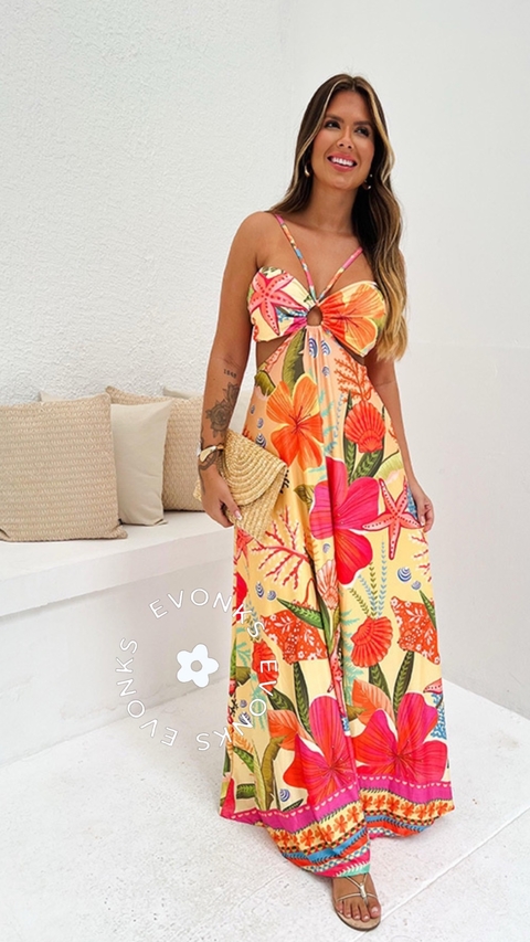 VESTIDO LONGO ESTAMPADO INS. FARM - comprar online