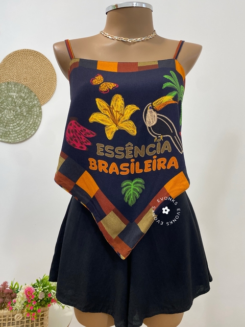 BLUSA LENÇO DUPLA FACE