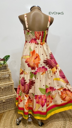 VESTIDO ESTAMPADO MIDI INSP. FARM - comprar online