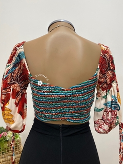 CROPPED LASTEX ARARA AZUL - comprar online