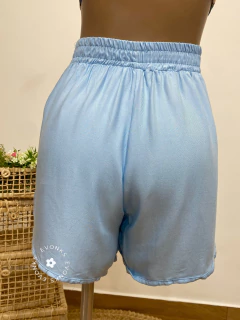 Imagem do CONJUNTO BLUSA NOZINHO E SHORT AZUL