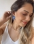 Brinco Flor Esmeralda - Maxi Bijuteria Moda Praia na internet