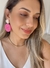 Brinco Flor com Palha Redonda - Bijuteria Moda Praia - Graviola Acessórios
