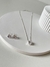 Conjunto Colar e Brinco Ponto de Luz Redondo Folheado a Prata 925