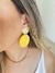 Brinco Flor com Palha Redonda - Bijuteria Moda Praia - loja online