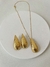 Conjunto Colar e Brinco Gota Martelada Maxi Bijuteria - comprar online
