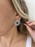 Brinco Circular Strass Bijuteria - Graviola Acessórios