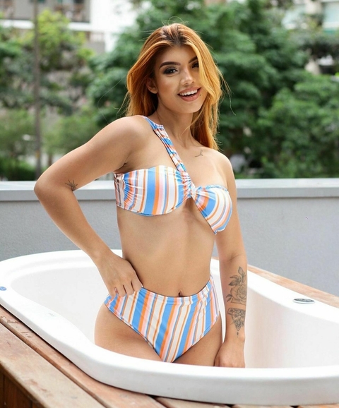 Biquini alça unica hot pant