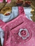 Conjunto Salopete Moletinho + body Cotton - Kyly - Off White/Rosa - comprar online