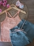 Conjunto Cropped e Shorts Be Brave | Salmão e Verde - Tile e Sul