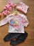Conjunto de moletom com estampa divertida - Rosa - Moleton Peluciado - Kyly na internet