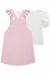 75916 - CONJUNTO DE BLUSA EM MALHA CAPRI COM SALOPETE EM MOLEVISCO - ROSA CLARO - INFANTI - Juba Leão