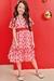 75597 - VESTIDO EM CHIFFON BRILHO VERMELHO - KUKIÊ